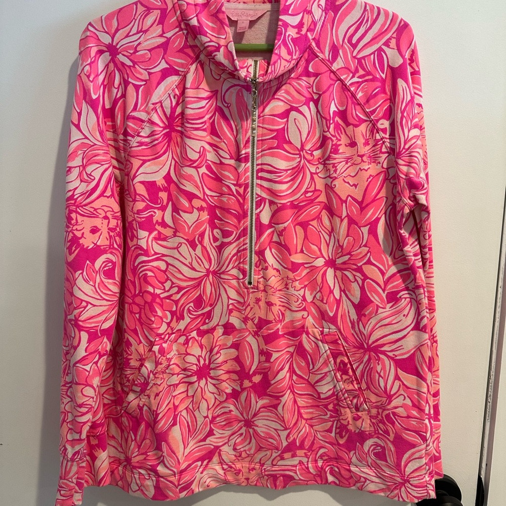 Lilly Pulitzer Skipper Popover in Pawsitive Cattitude Size LARGE